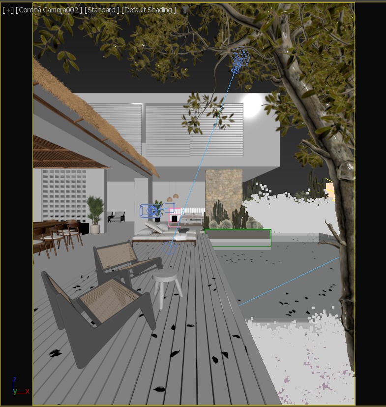 Modern House Exterior Design  With Pool  3D model_1