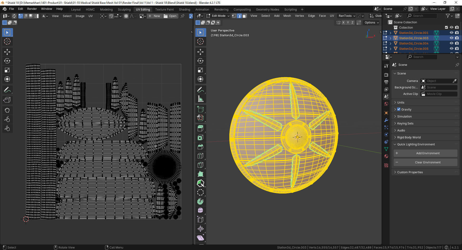 Medieval Viking Shield 01- Low-poly 3d model Low-poly 3D model_12