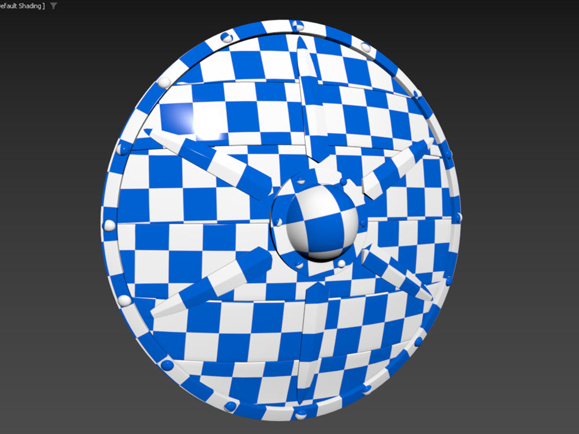 Medieval Viking Shield 01- Low-poly 3d model Low-poly 3D model_10