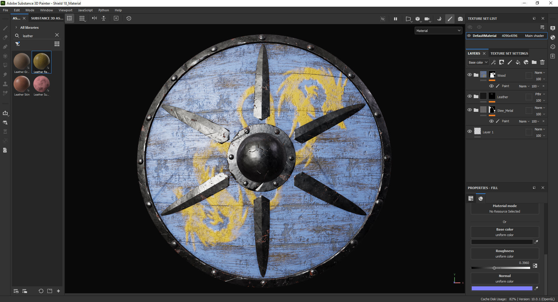 Medieval Viking Shield 01- Low-poly 3d model Low-poly 3D model_11