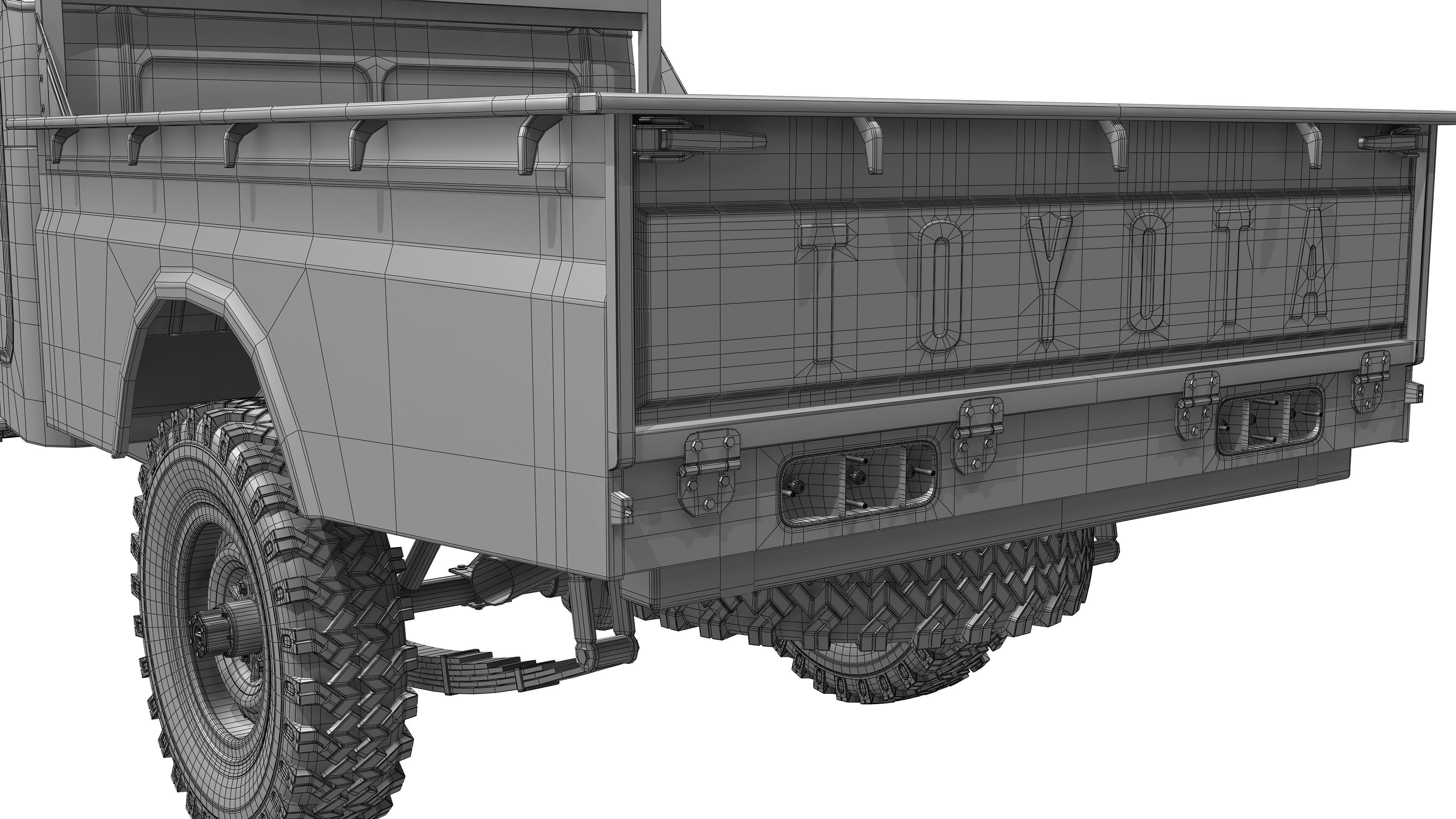 Toyota Land Cruiser FJ45 Pickup 1978 3D model_20