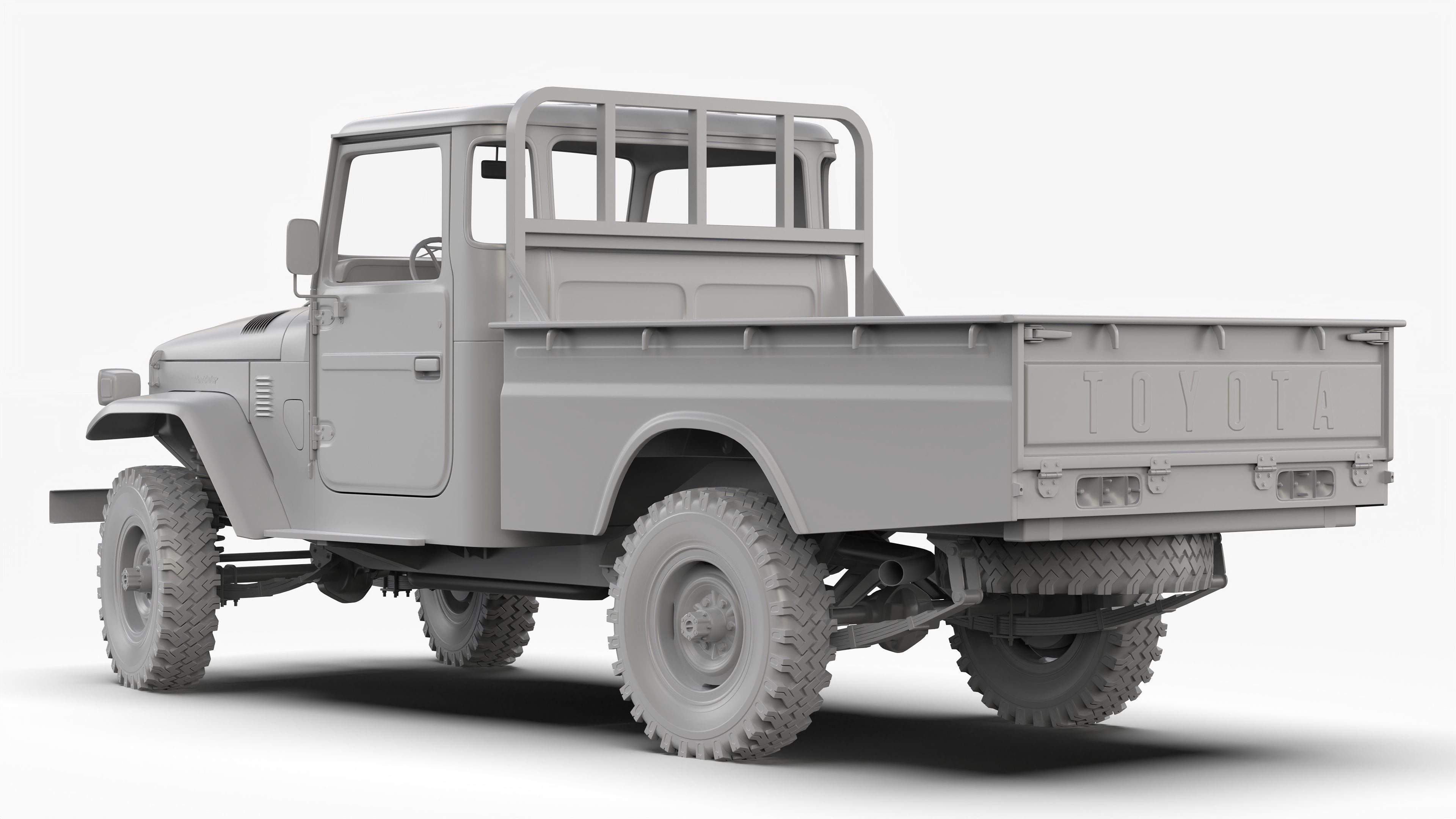Toyota Land Cruiser FJ45 Pickup 1978 3D model_10