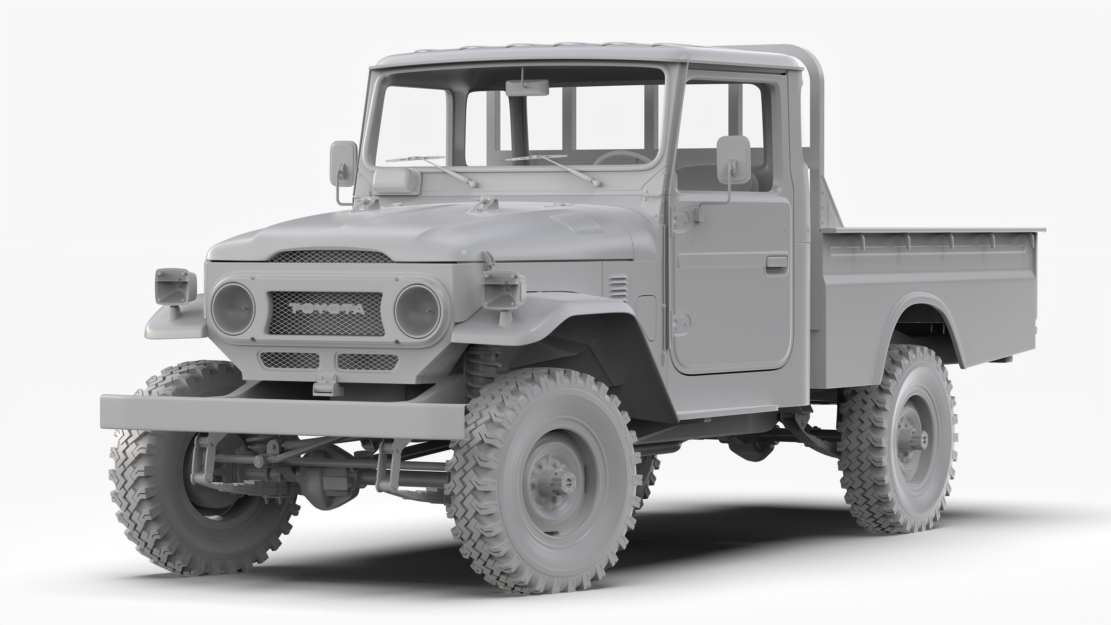 Toyota Land Cruiser FJ45 Pickup 1978 3D model_9