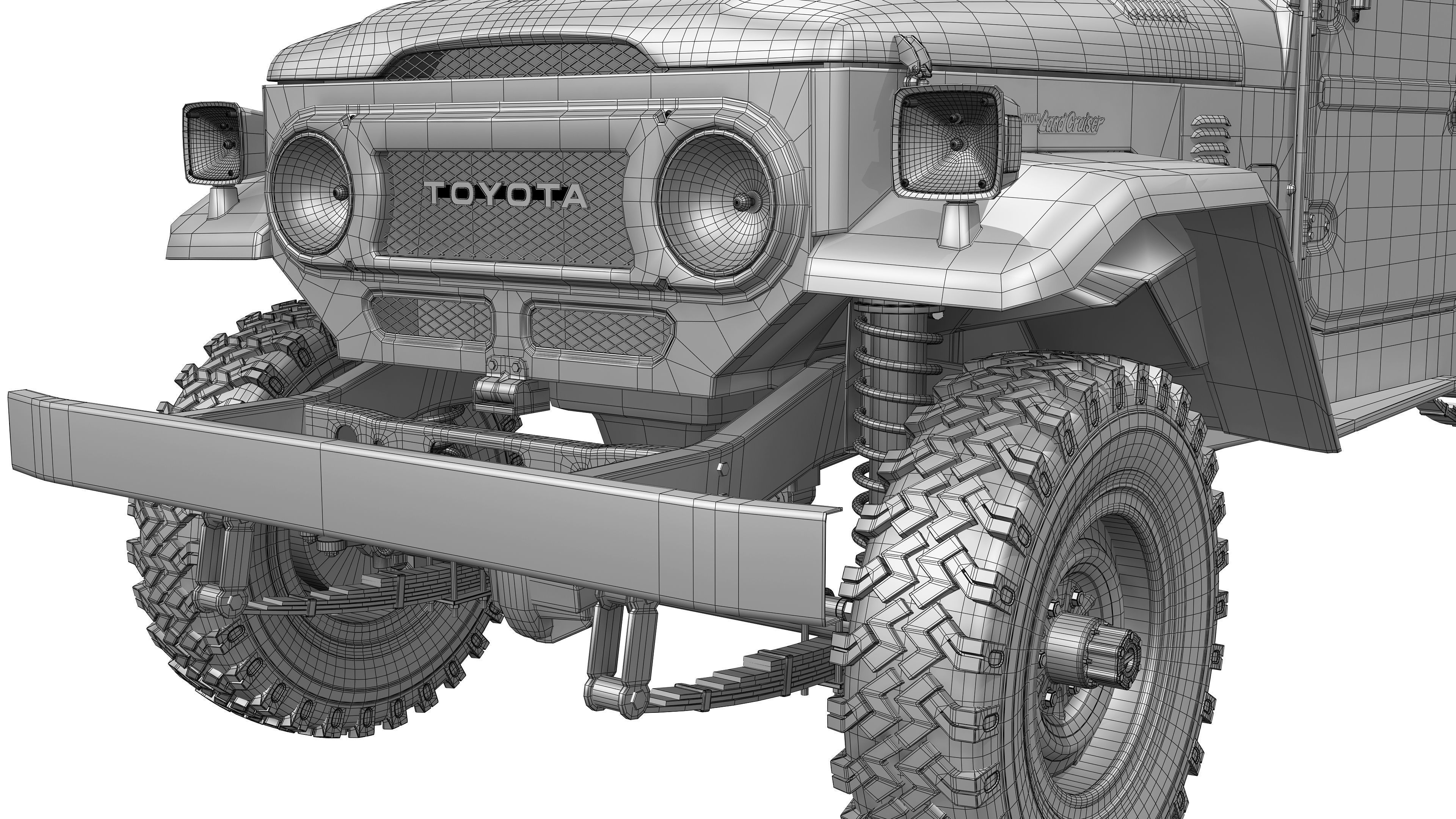 Toyota Land Cruiser FJ45 Pickup 1978 3D model_19