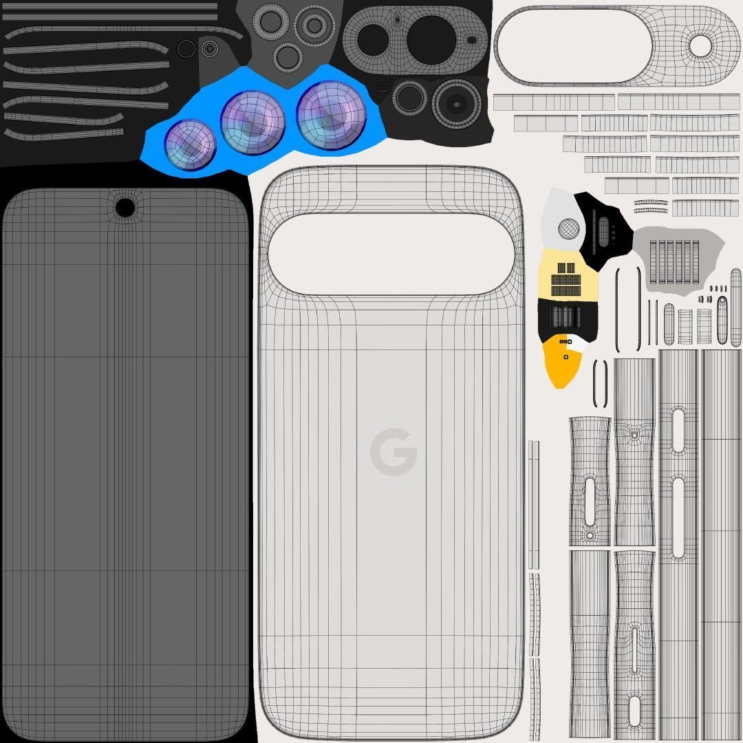 Google Pixel 9 And Pro And Pro XL And Fold 3D model_9