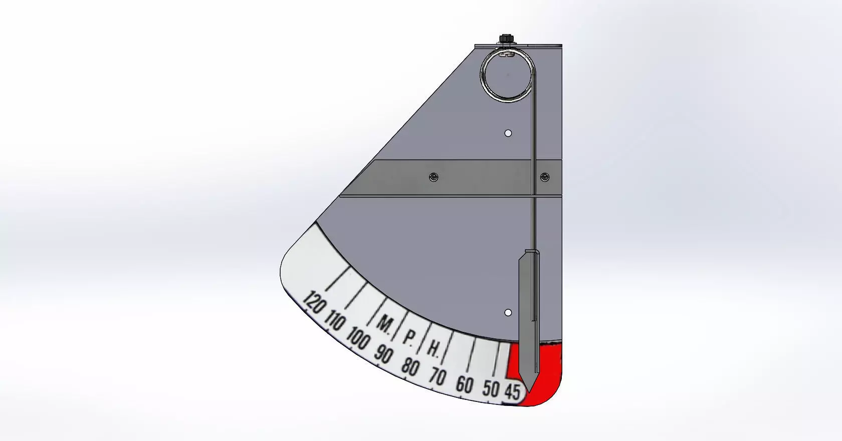 Full Size Early Years Aviation Speed Indicator 3D print model