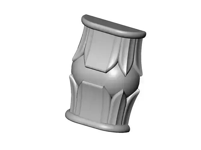 Elongated Lotus bead wall shelf bracket and corbel