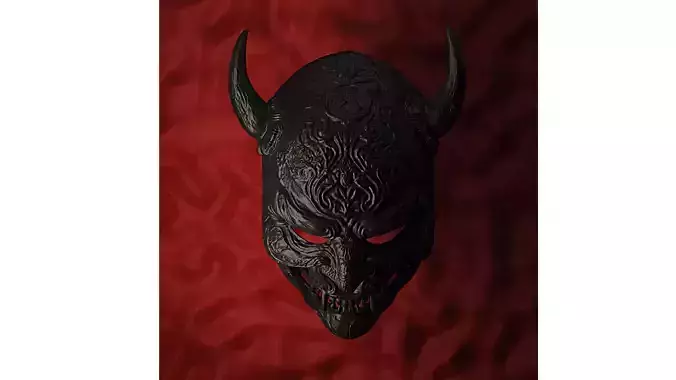 Oni-Demon Mask 3D print model
