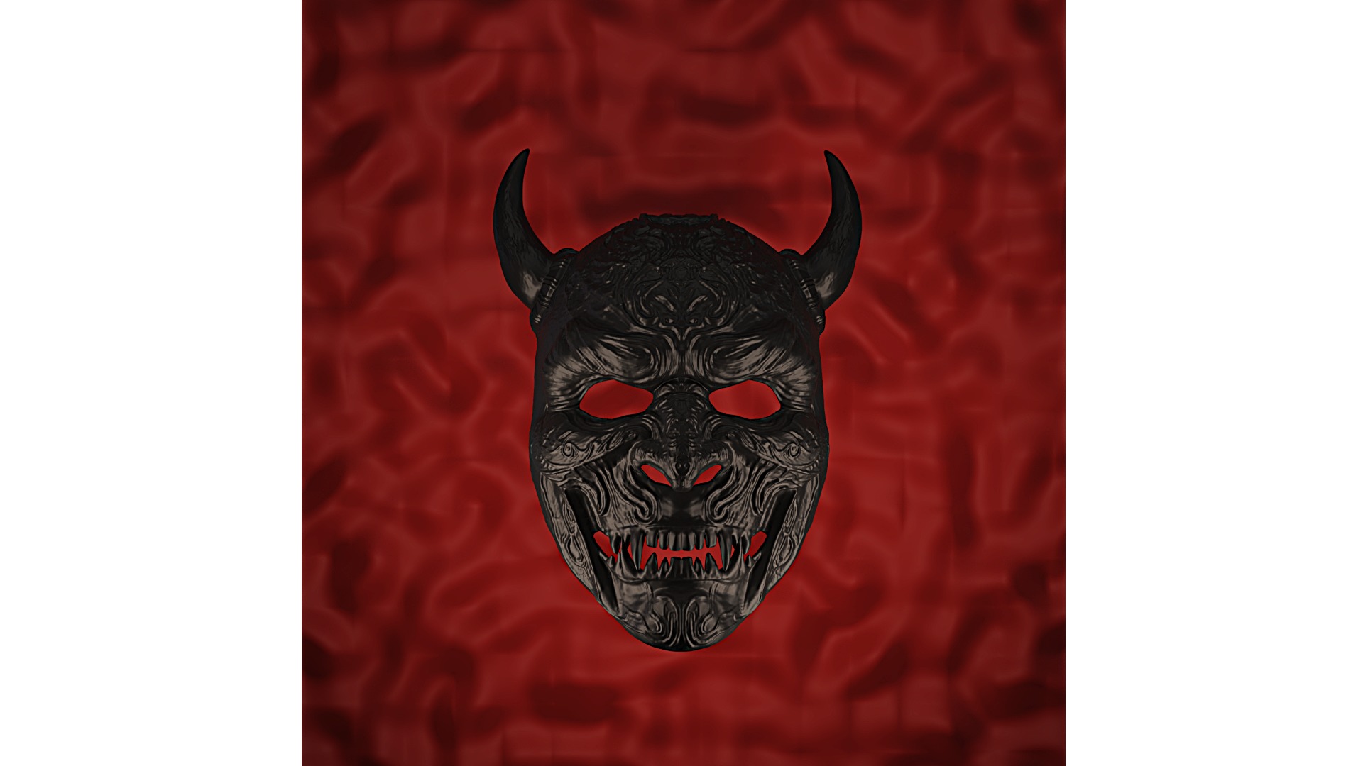 Oni-Demon Mask 3D print model_2