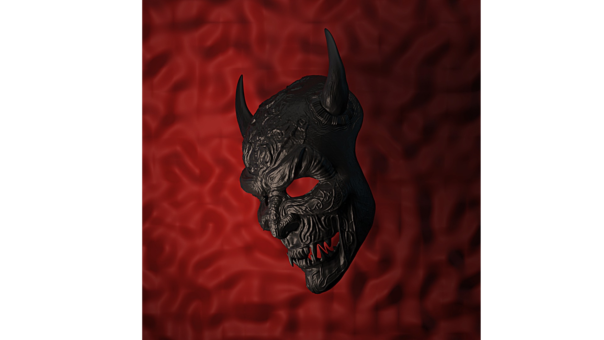 Oni-Demon Mask 3D print model_1