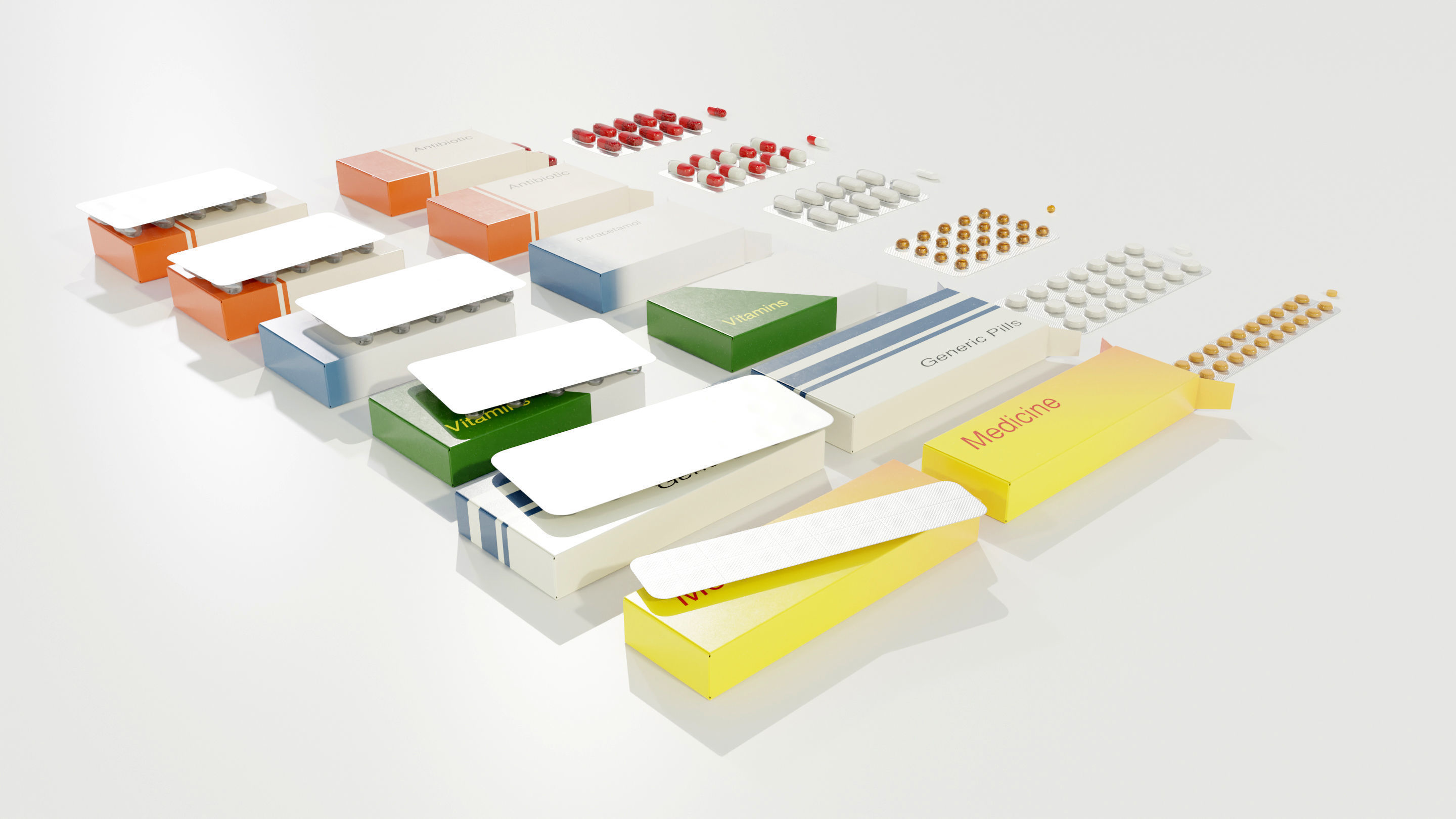 Medicine Packages 3D model_5