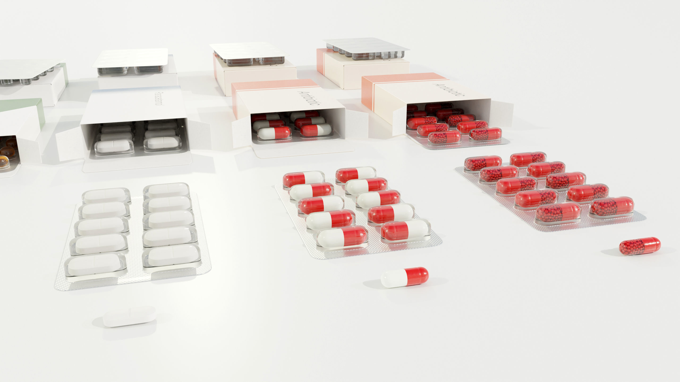 Medicine Packages 3D model_8