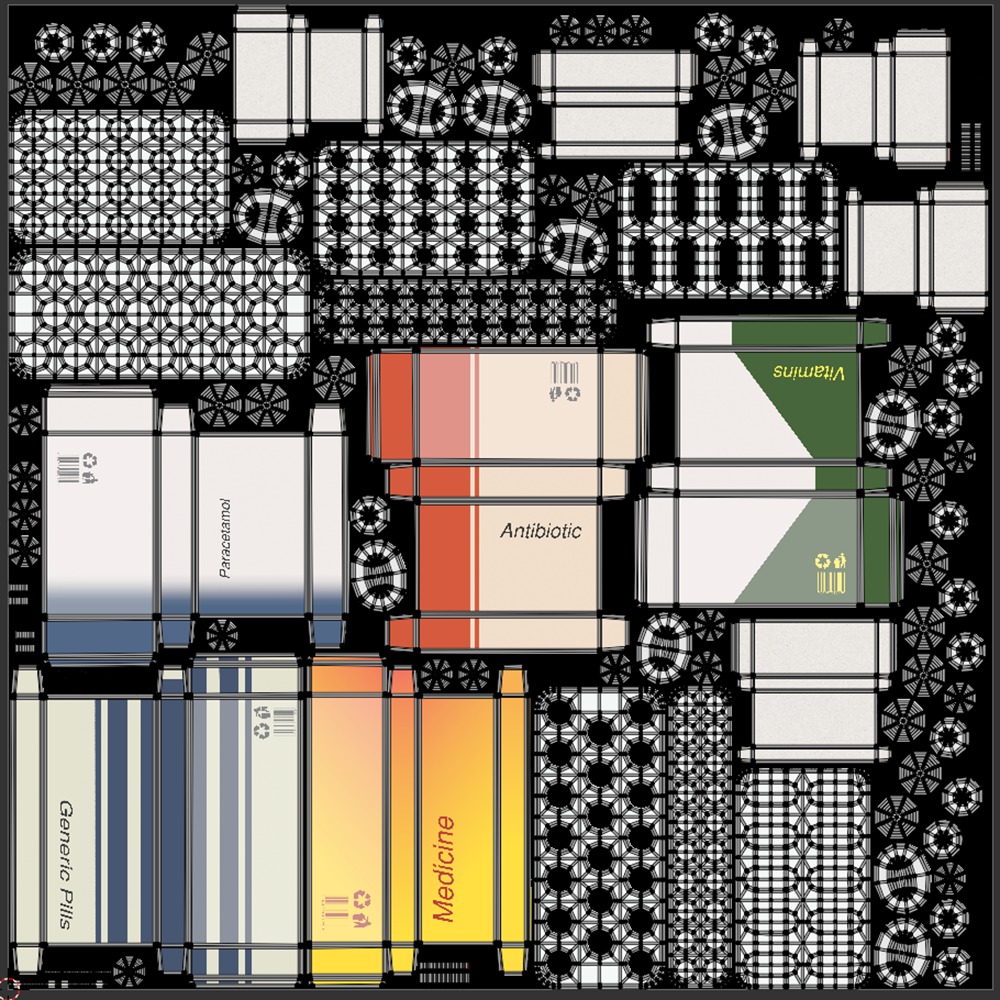 Medicine Packages 3D model_11