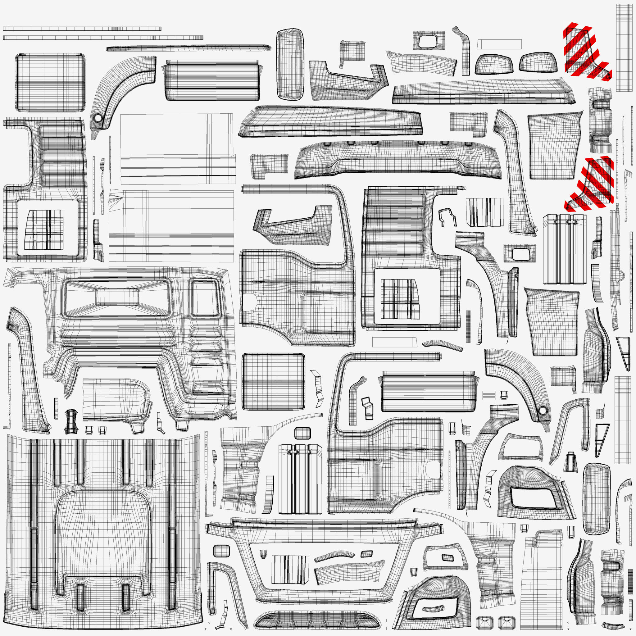 Mobile Truck Crane 6X2 3D model_23