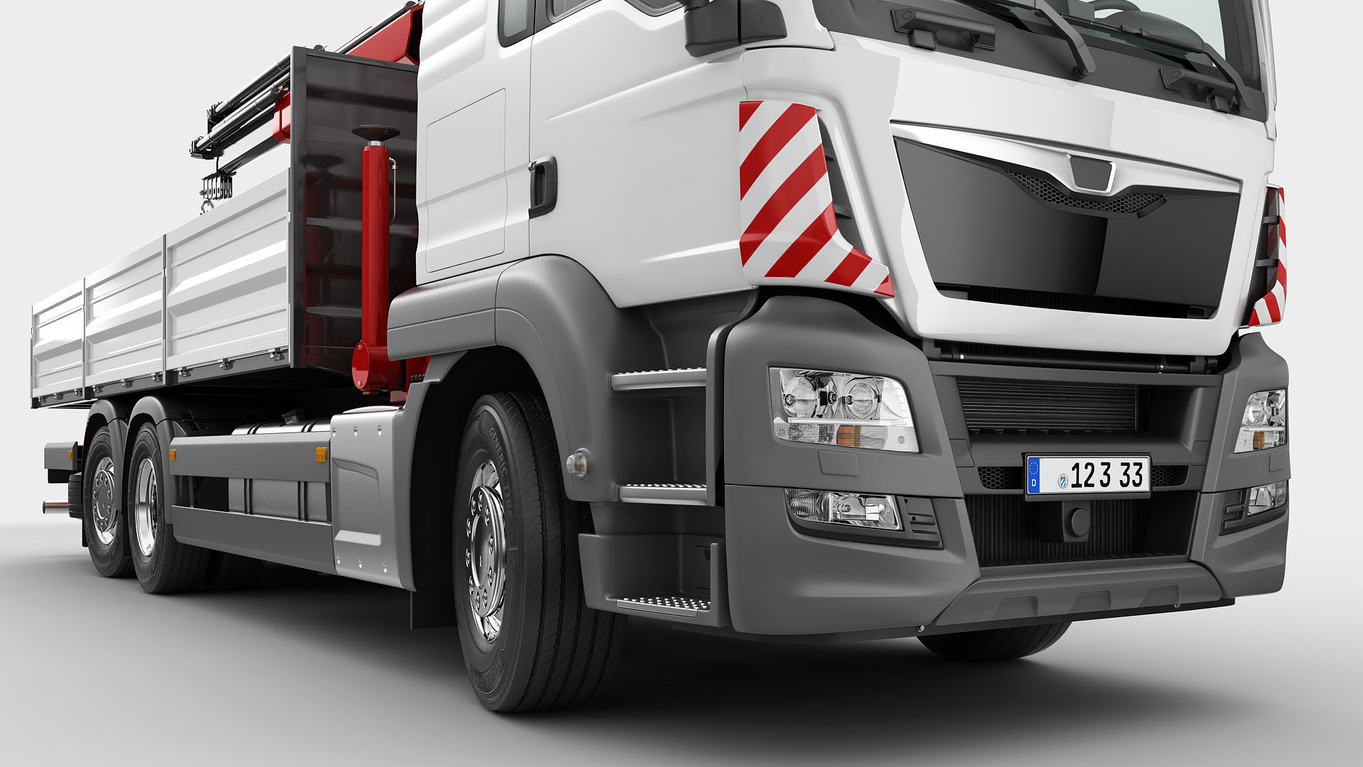 Mobile Truck Crane 6X2 3D model_2