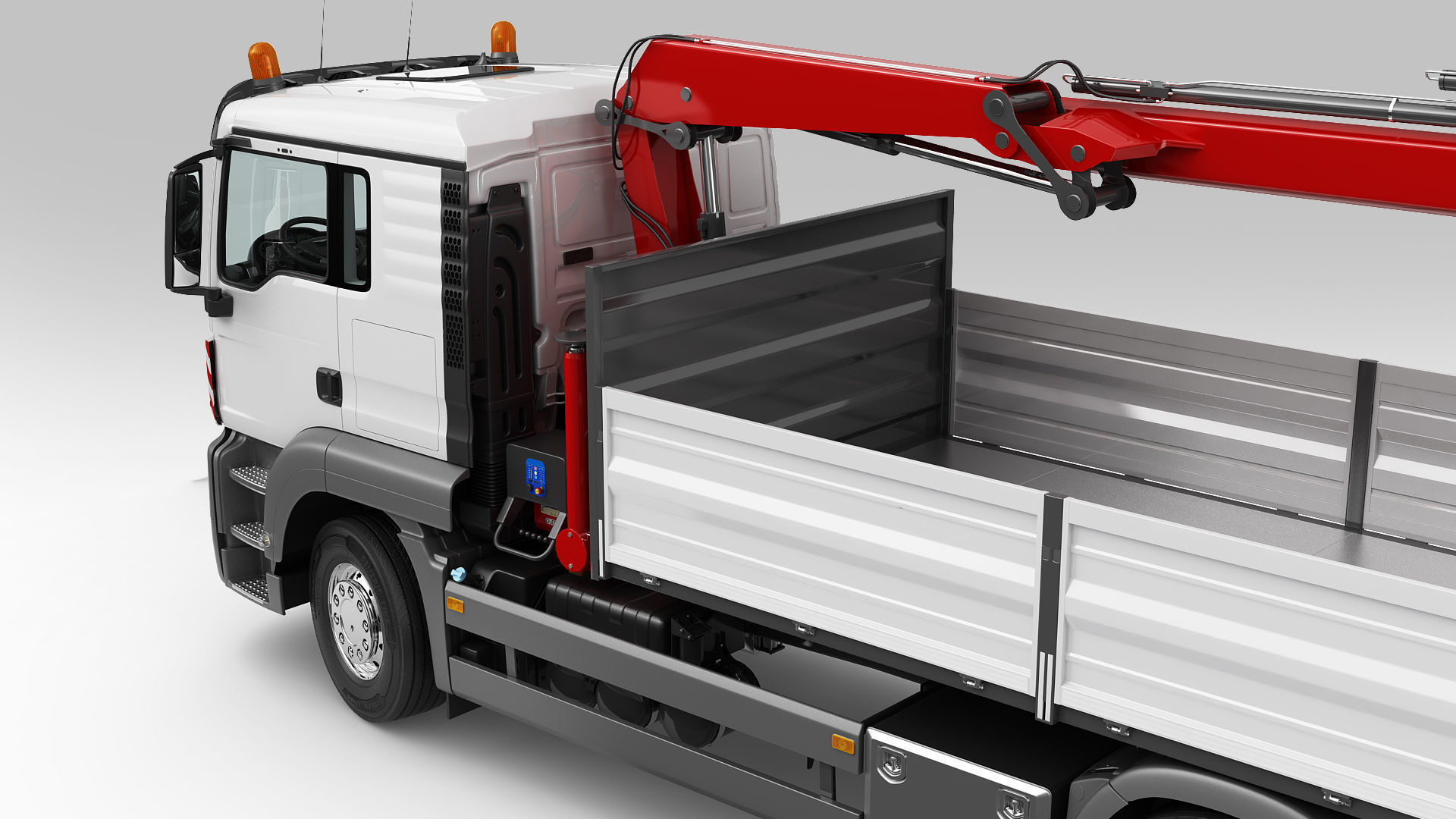 Mobile Truck Crane 6X2 3D model_10