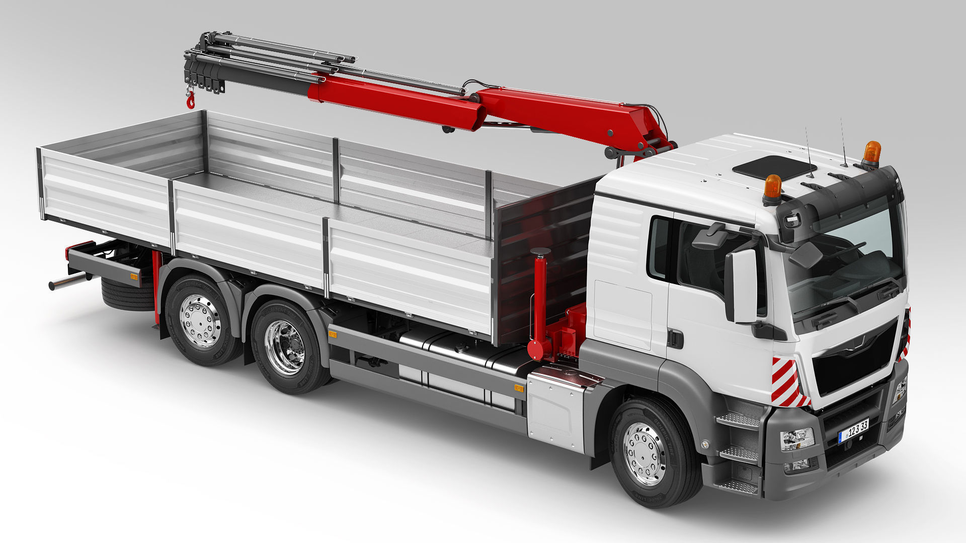 Mobile Truck Crane 6X2 3D model_8