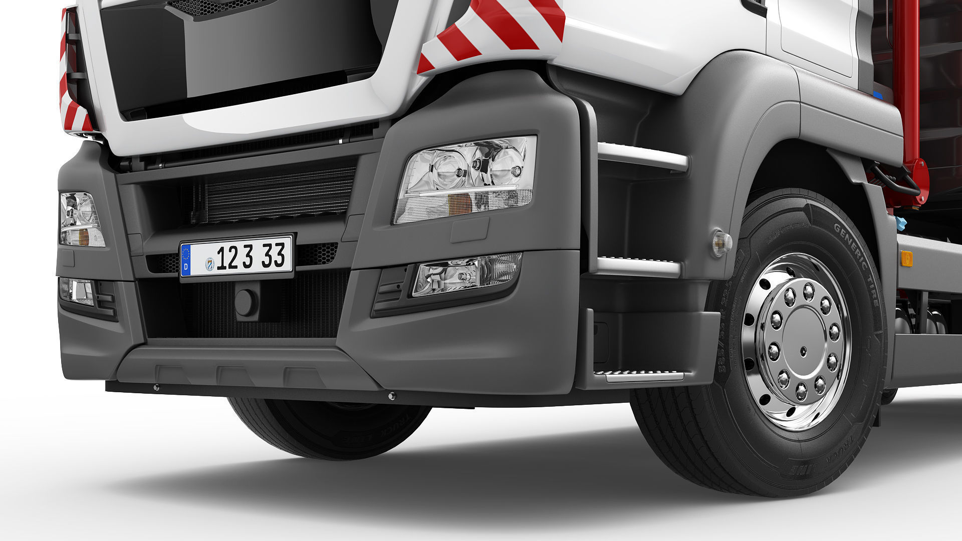 Mobile Truck Crane 6X2 3D model_12