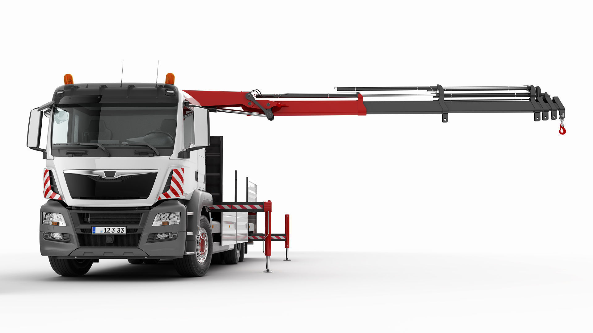 Mobile Truck Crane 6X2 3D model_14