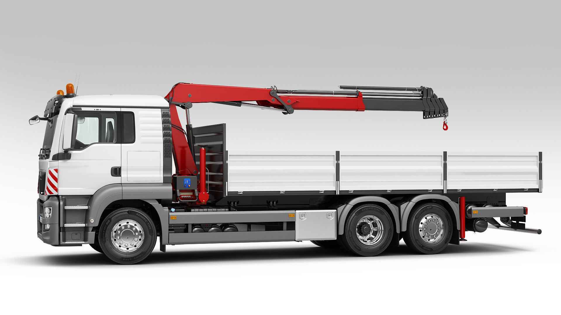 Mobile Truck Crane 6X2 3D model_5