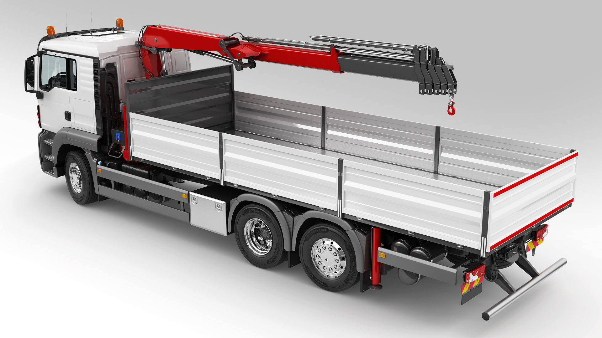 Mobile Truck Crane 6X2 3D model_9