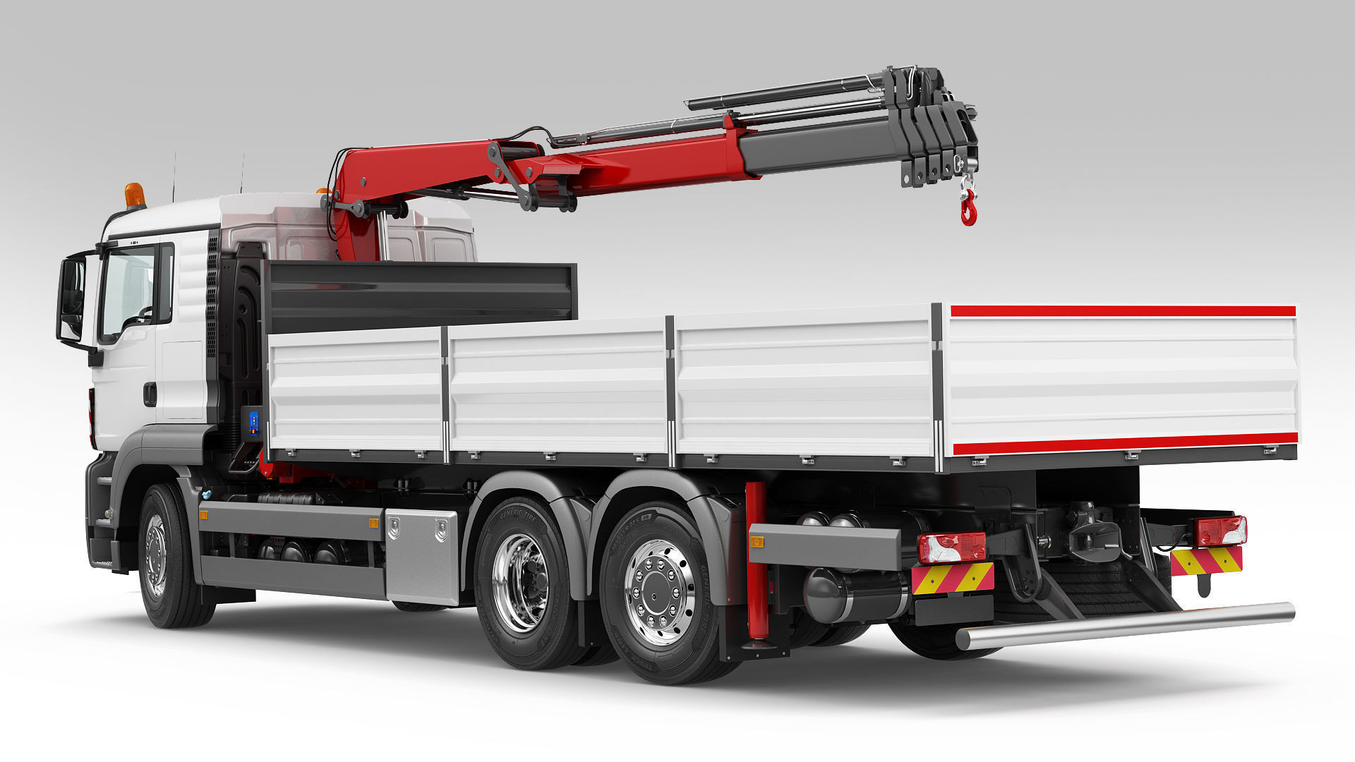 Mobile Truck Crane 6X2 3D model_13