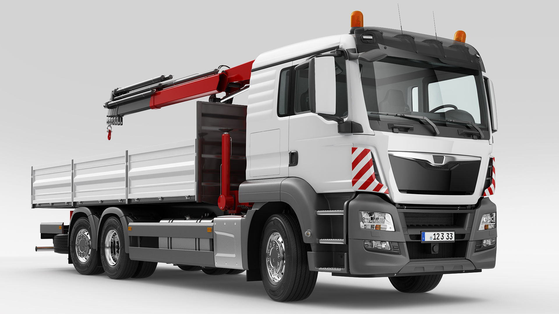 Mobile Truck Crane 6X2 3D model_1