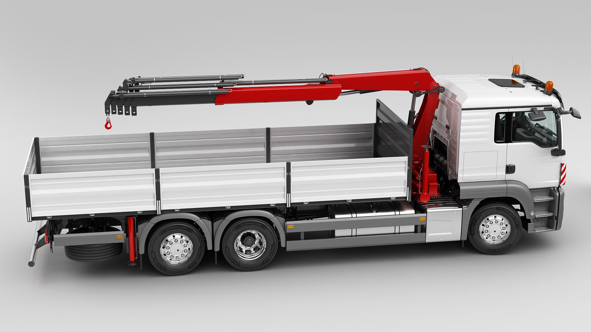 Mobile Truck Crane 6X2 3D model_6