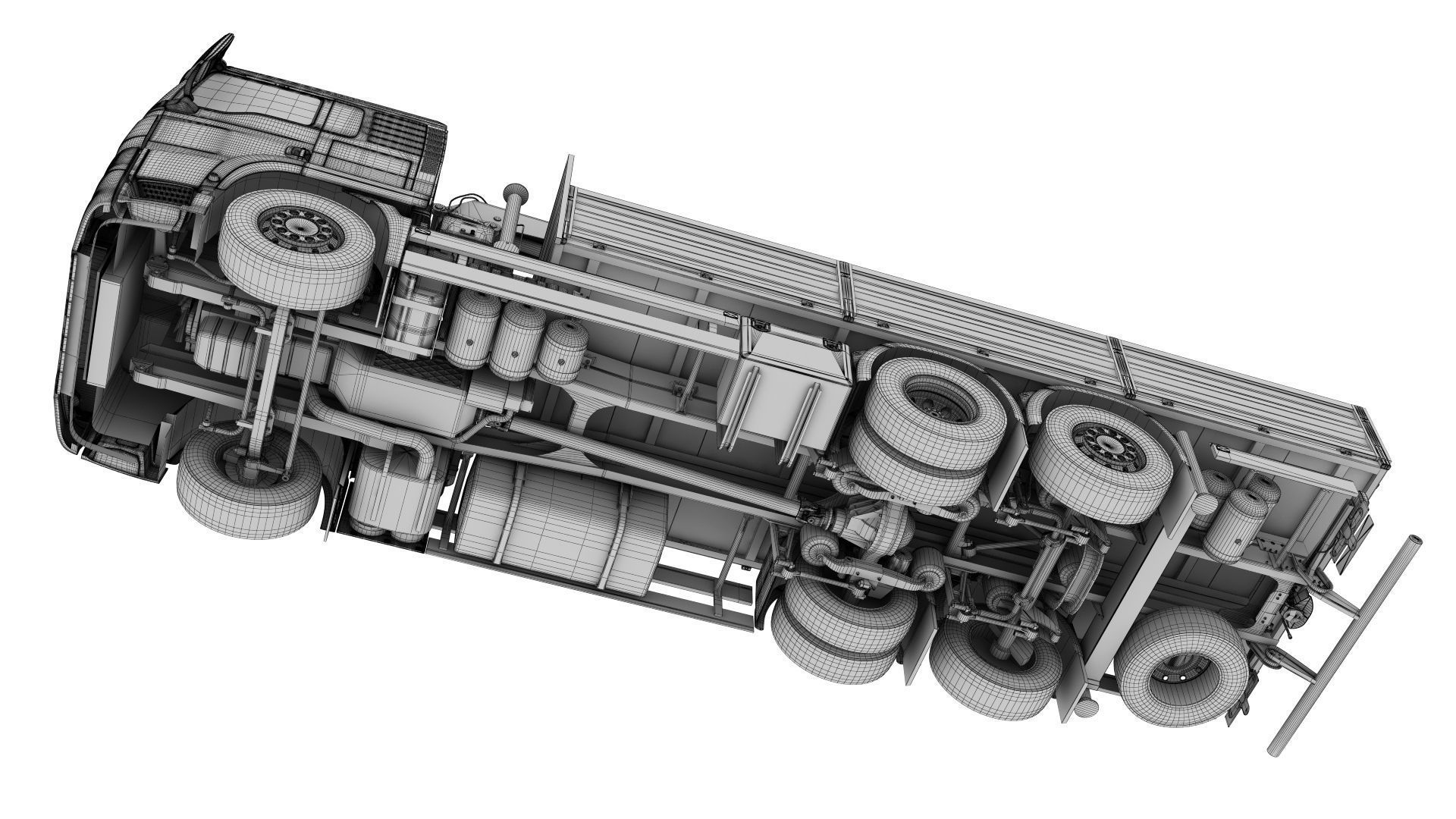 Mobile Truck Crane 6X2 3D model_26