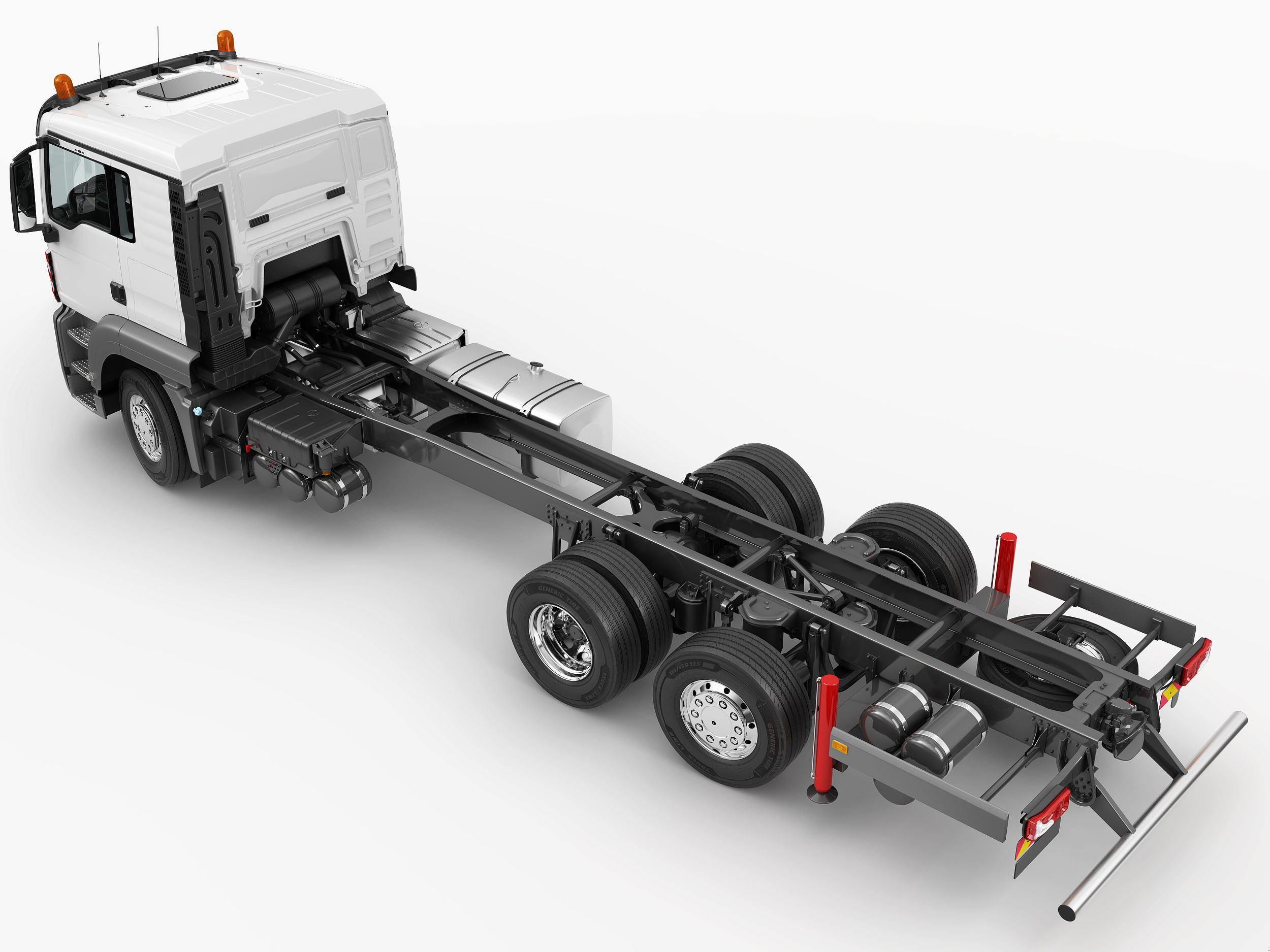 Mobile Truck Crane 6X2 3D model_17