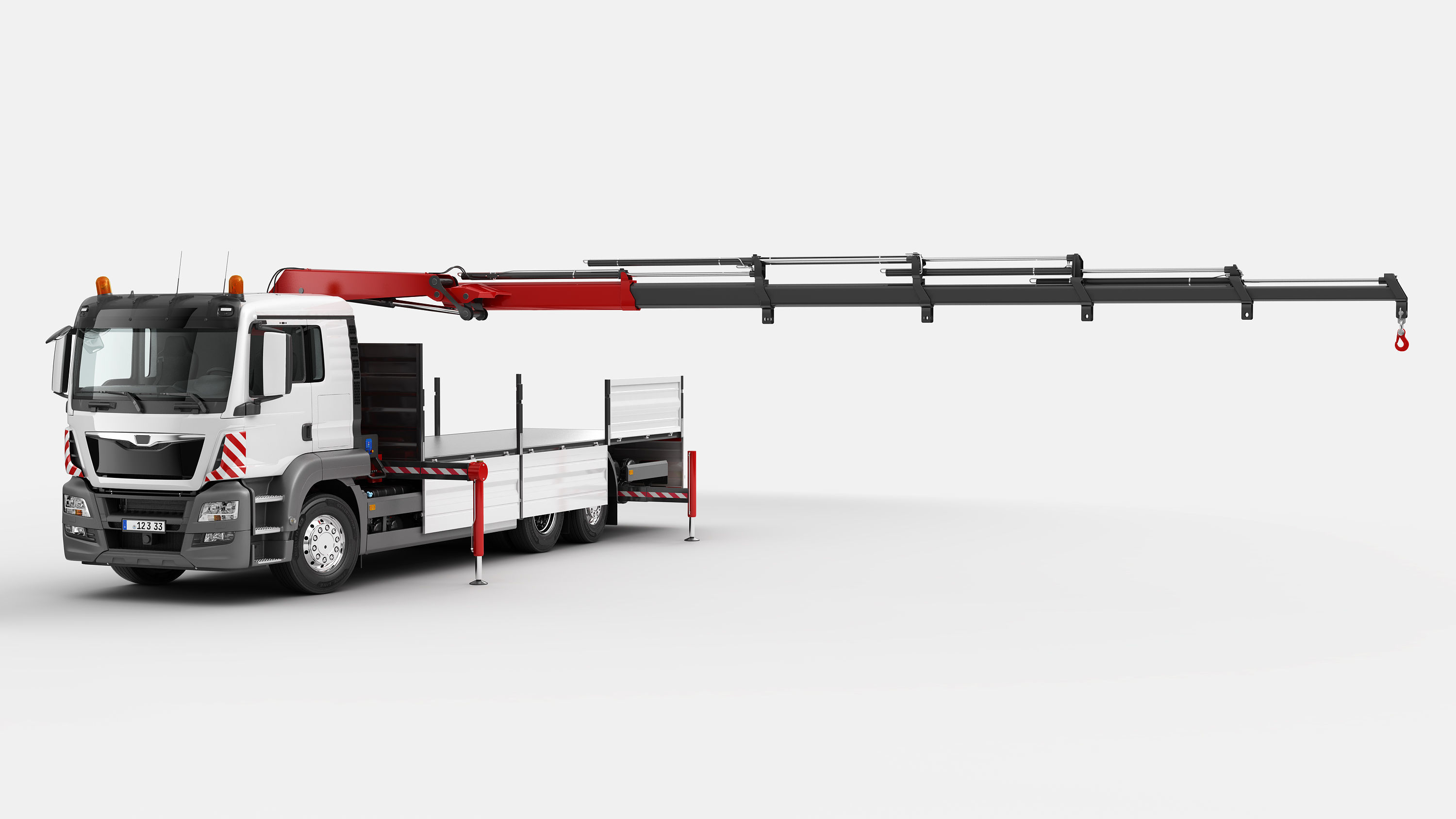 Mobile Truck Crane 6X2 3D model_15