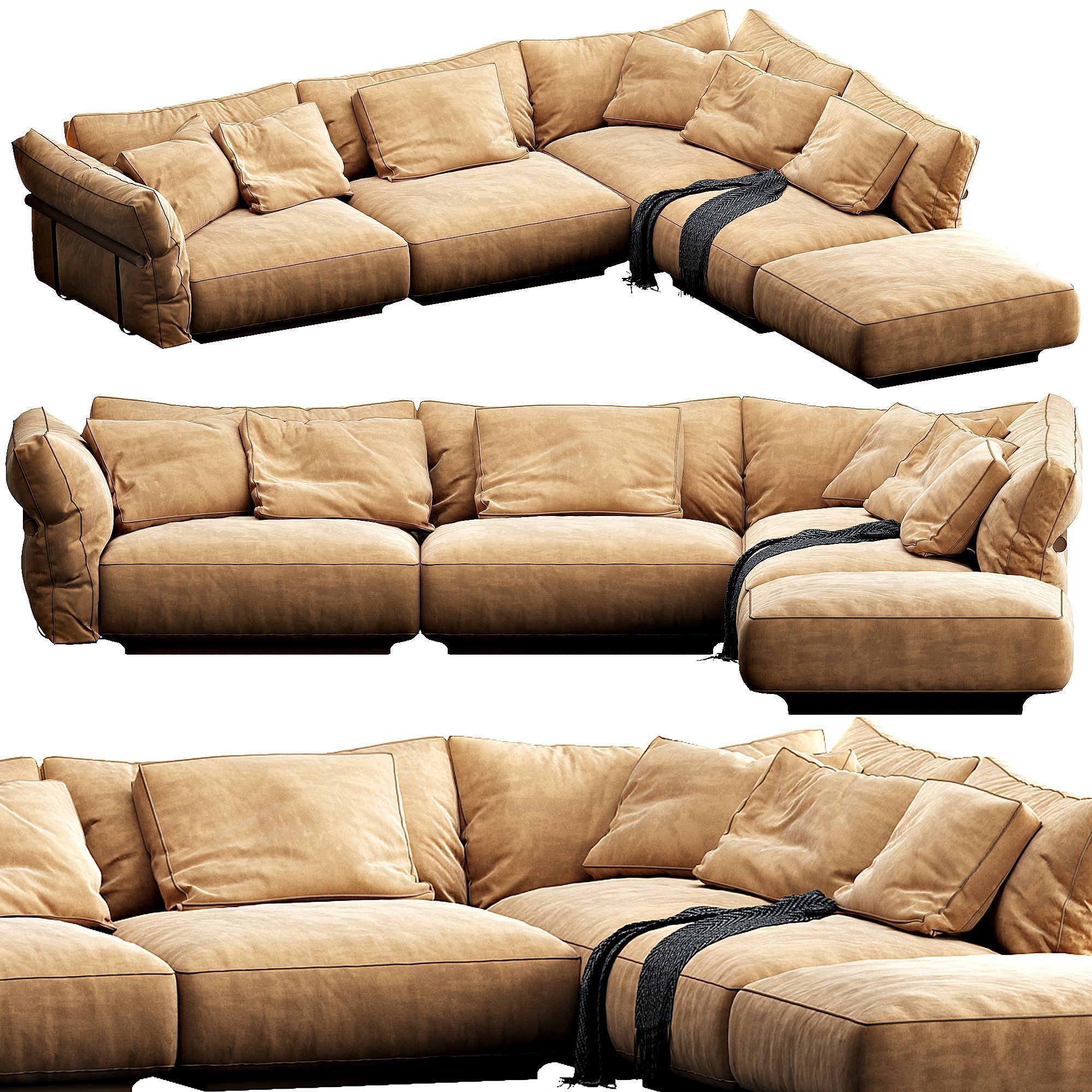 Flexform Camelot 3D model_2