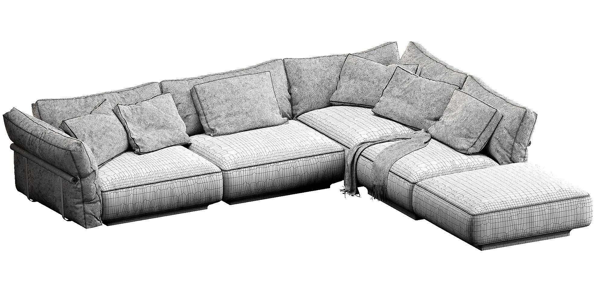 Flexform Camelot 3D model_13