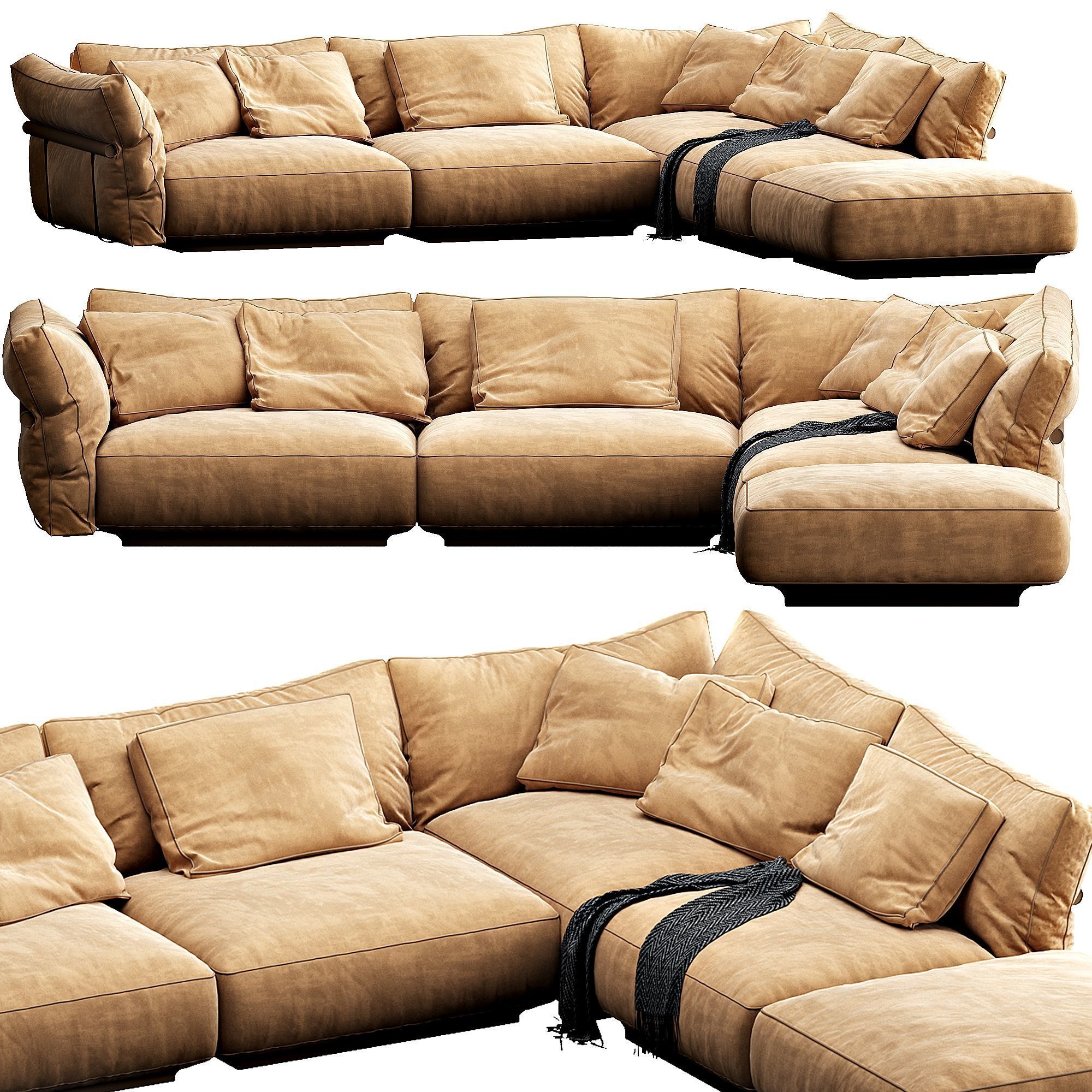 Flexform Camelot 3D model_4