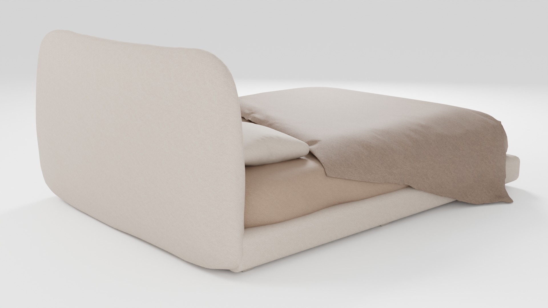 A bed that combines lightness and luxury 3D model_2