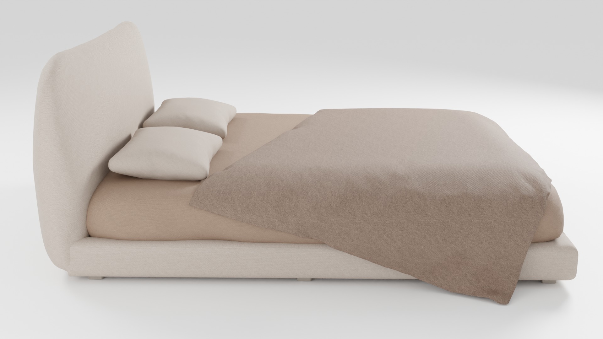 A bed that combines lightness and luxury 3D model_1