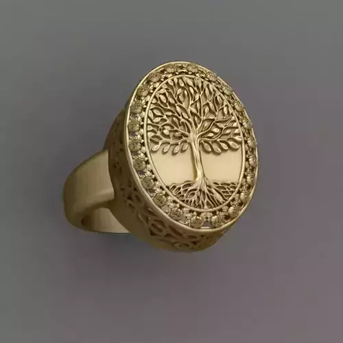 Tree of Life Ring printable 3D print model