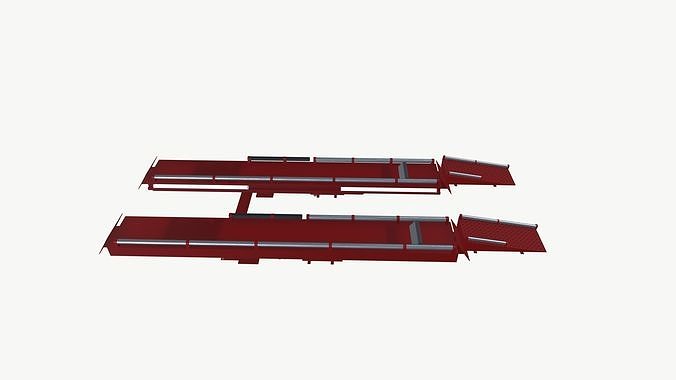 Hydraulic Scissor Lifter Car Truck 3D model 6