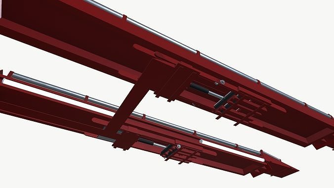 Hydraulic Scissor Lifter Car Truck 3D model 4