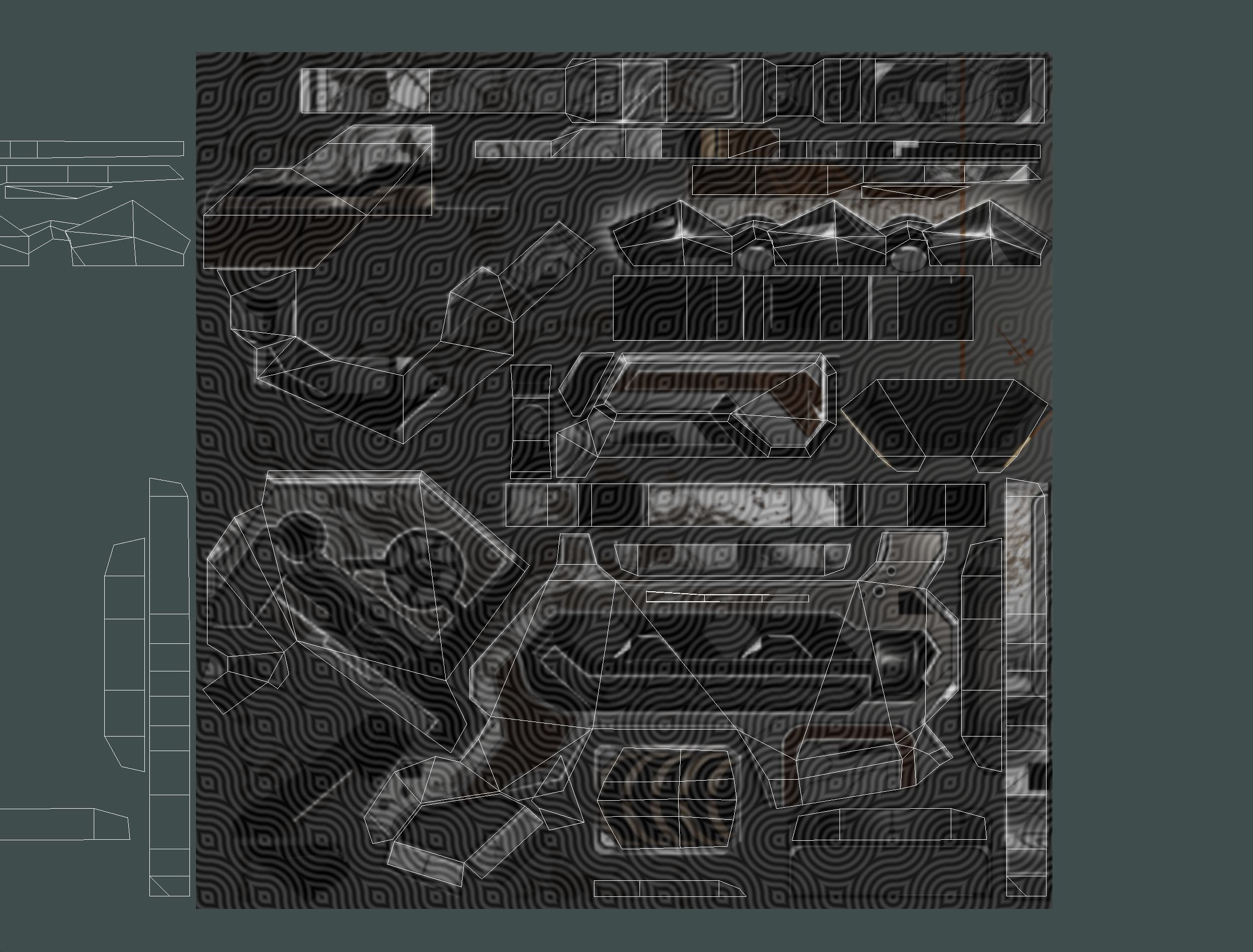 Low Poly Cyborg Soldier with Automatic Rifle and Pistol - 3dsMax Low-poly 3D model_60