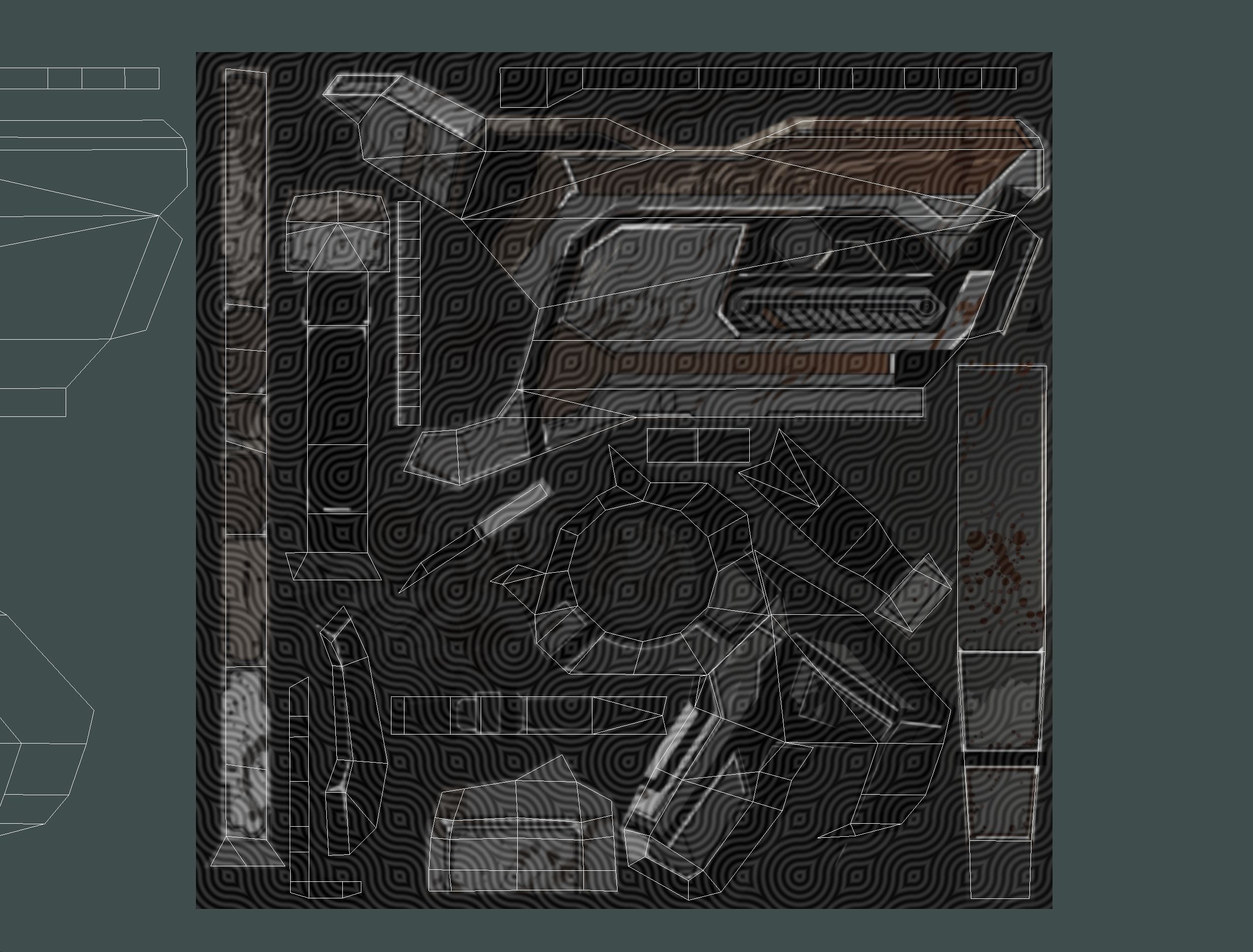 Low Poly Cyborg Soldier with Automatic Rifle and Pistol - 3dsMax Low-poly 3D model_59