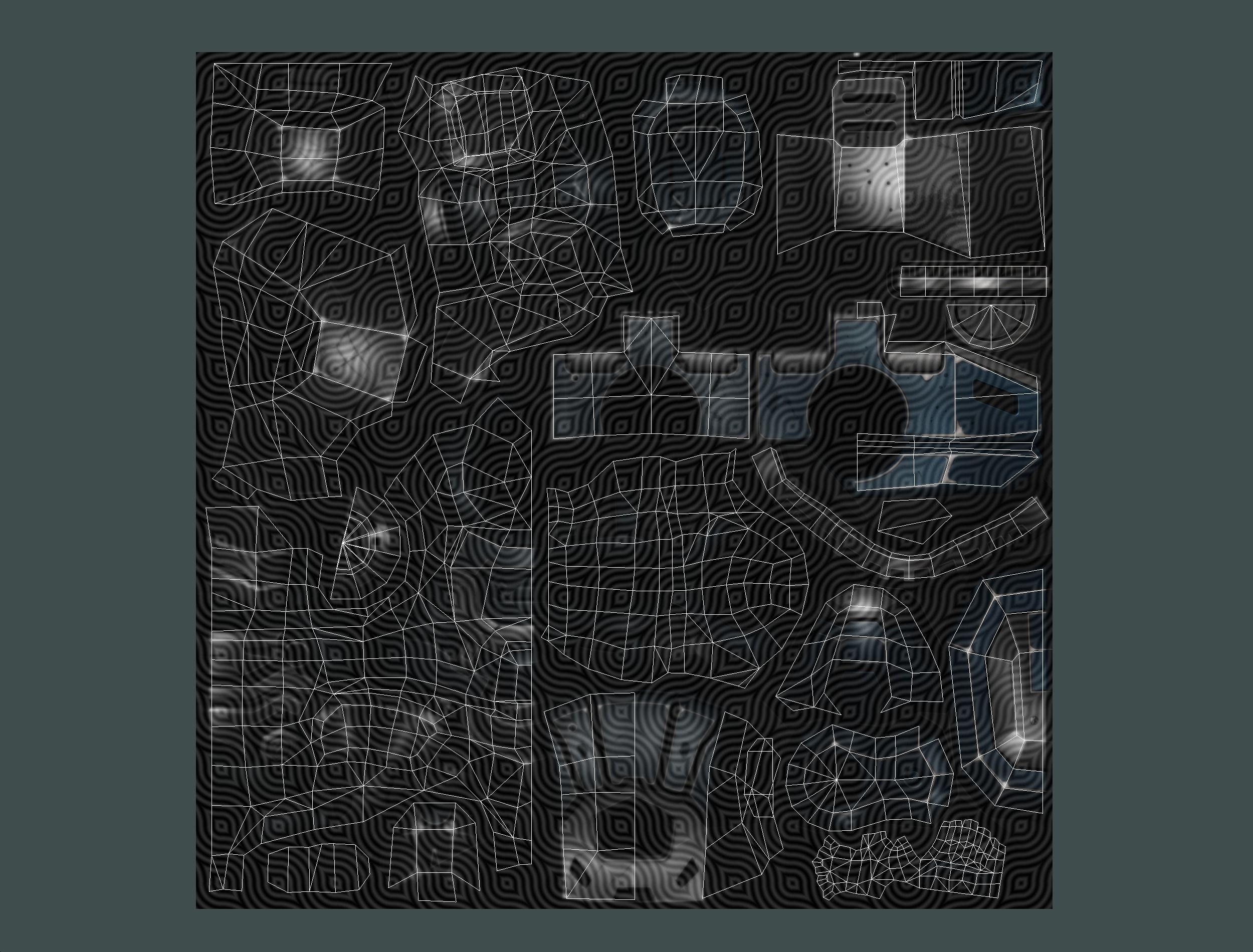 Low Poly Cyborg Soldier with Automatic Rifle and Pistol - 3dsMax Low-poly 3D model_61