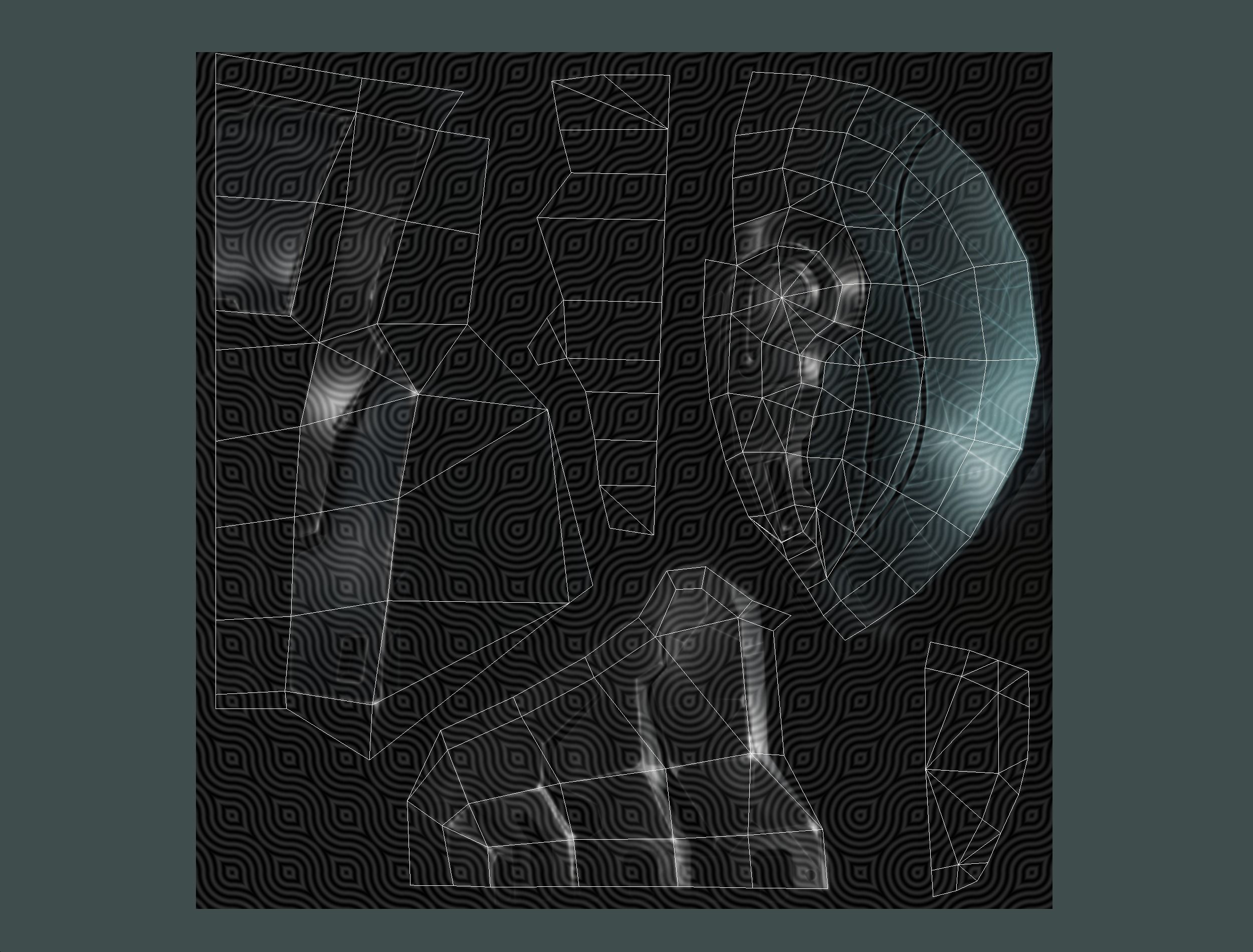 Low Poly Cyborg Soldier with Automatic Rifle and Pistol - 3dsMax Low-poly 3D model_62