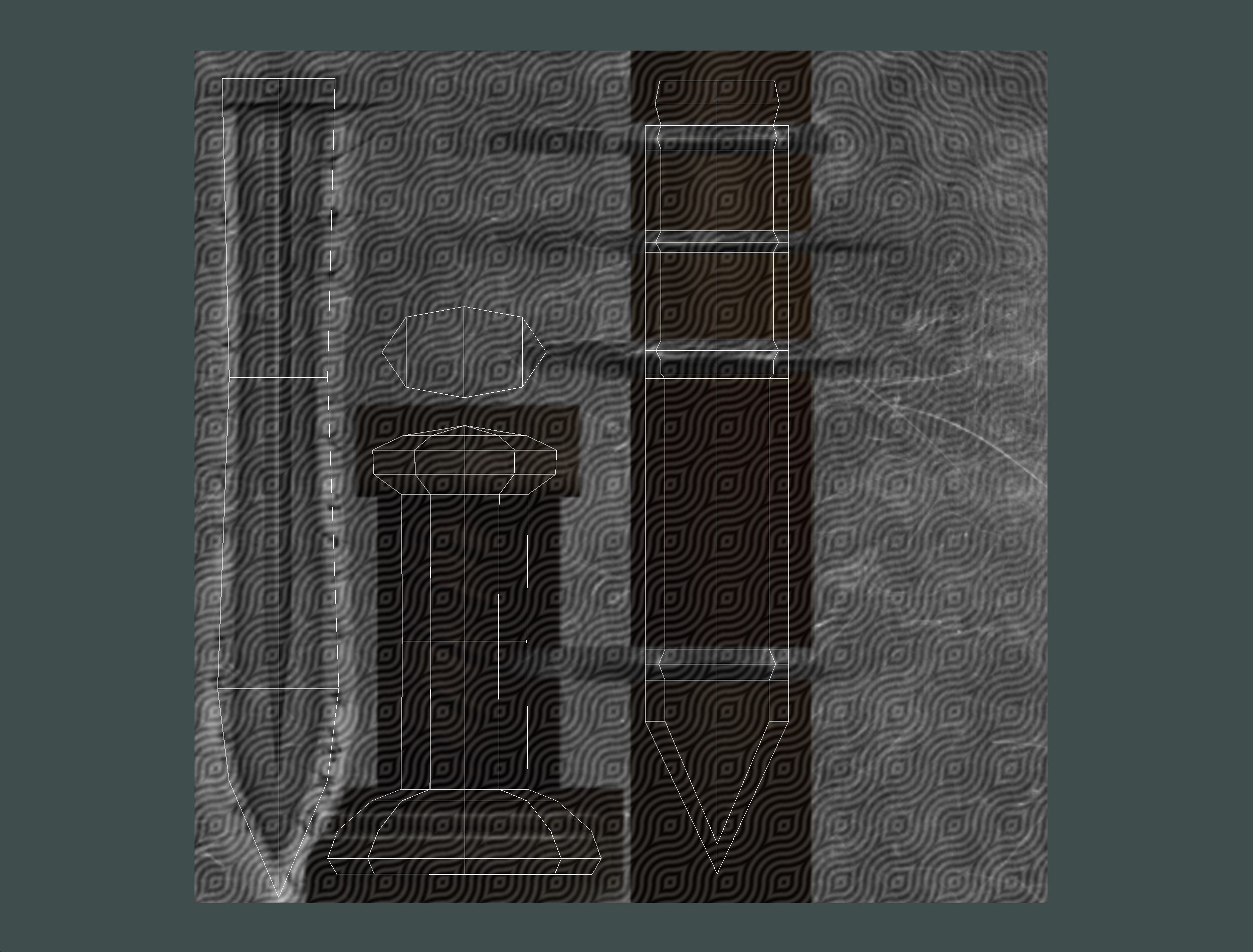 Greek Ancient Warrior Armor Shield Spear Sword Low-poly 3D model_34