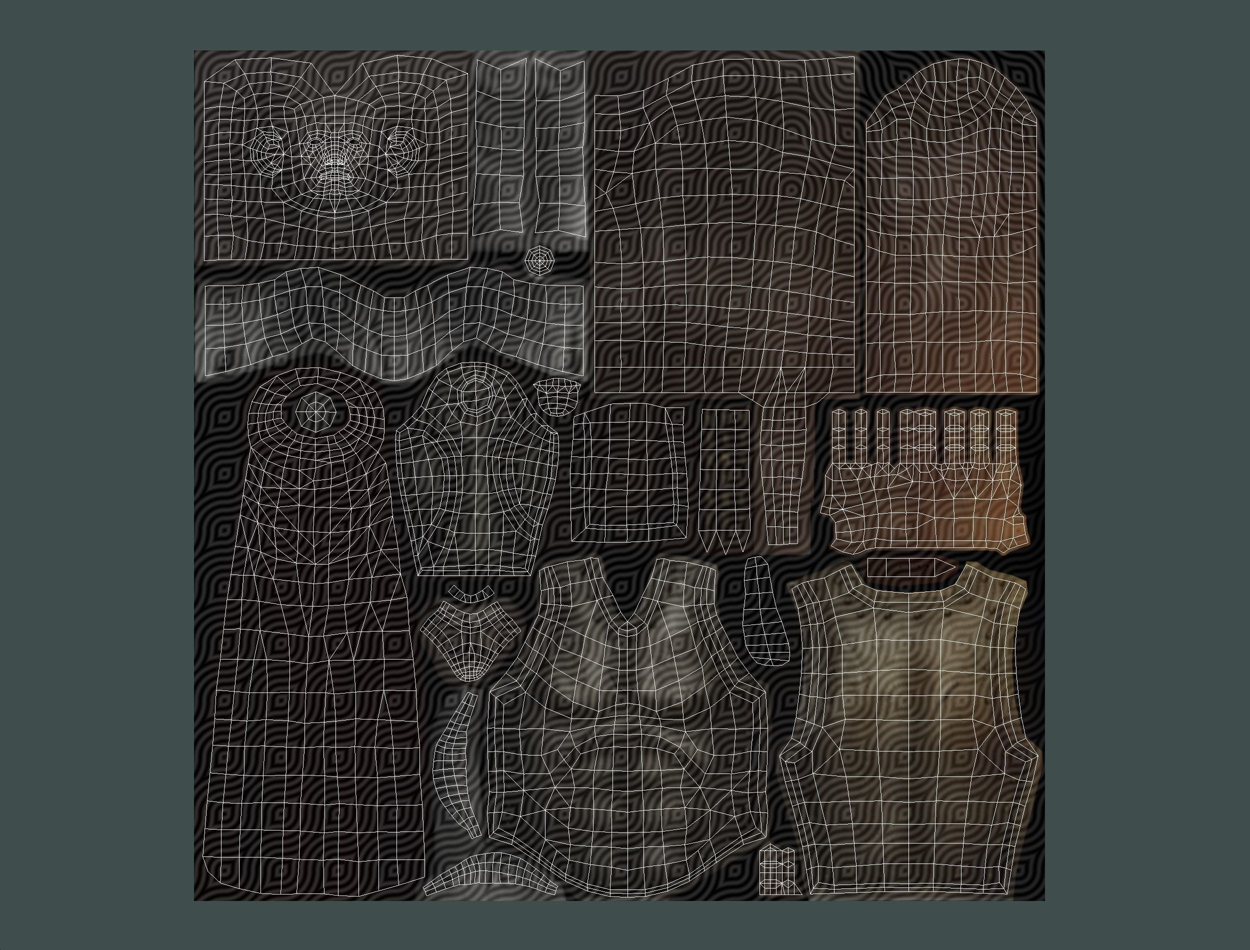 Greek Ancient Warrior Armor Shield Spear Sword Low-poly 3D model_32