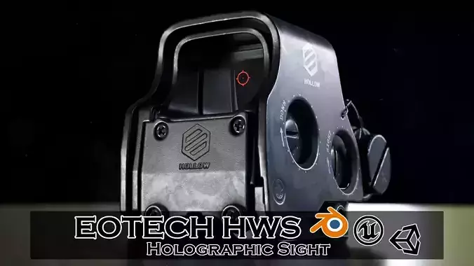 Holographic Sight - EOTECH HWS Low-poly 3D model