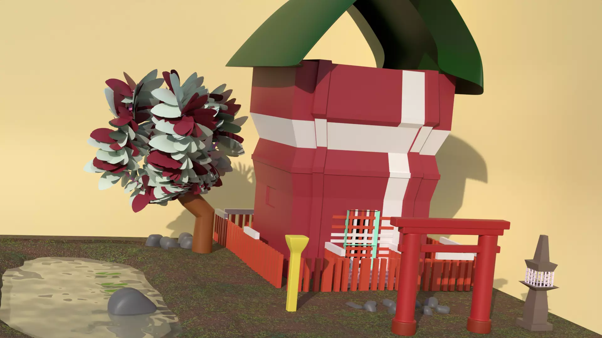 Templo Japones Free 3D model_0