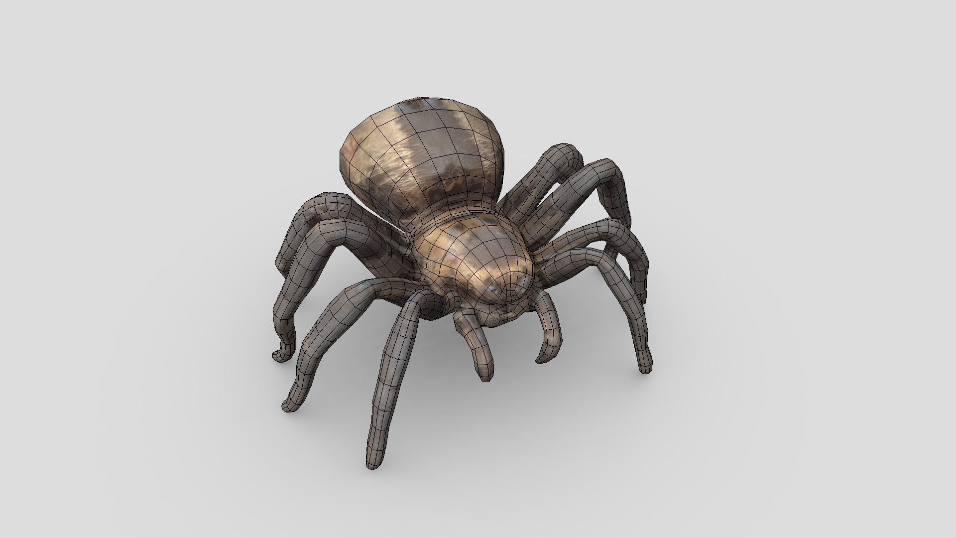 Tarantula Low-poly 3D model_2