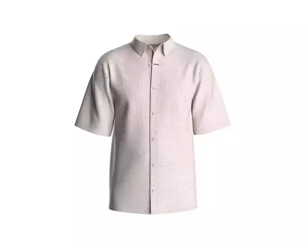 Mens Textured Short Sleeve Shirt