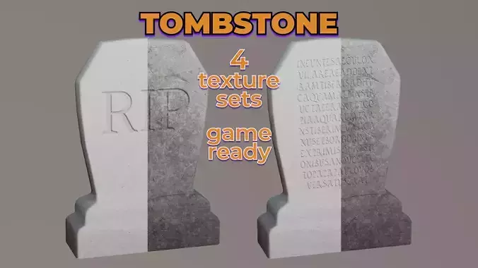 Simple Old Concrete Tombstone Slab dirty cemetery